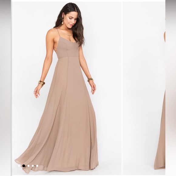 Godshaw Godess Gown in Dune Chiffon - Picture 4 of 4